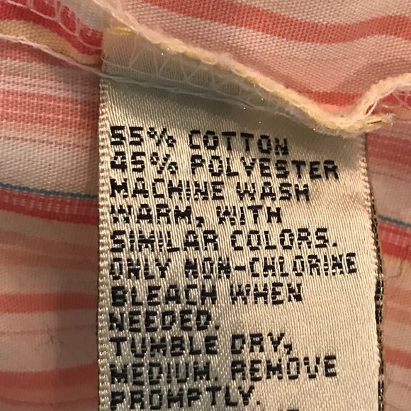 ALLISON DALEY Pink & Peach Striped Shirt - 16 - Picture 9 of 9